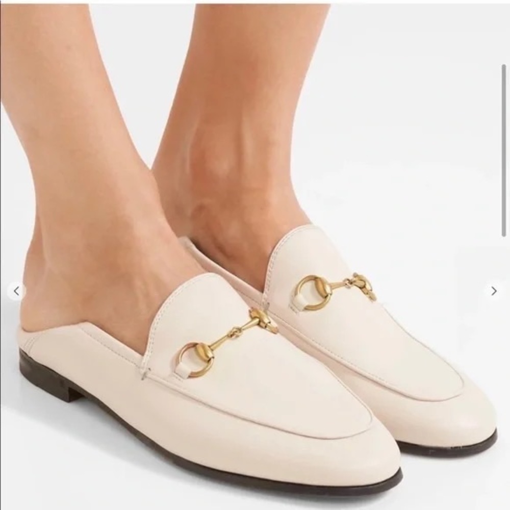 White Princeton Gucci Slides